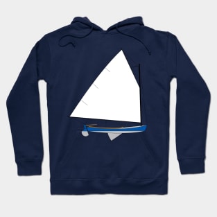 Cotuit Skiff Sailboat - Dark Blue Hoodie